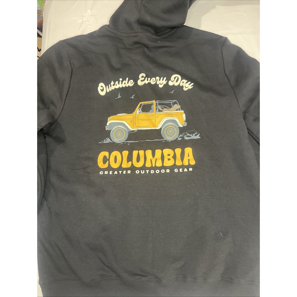 Columbia Medium Black Hoodie with Graphic On Back New with Tags